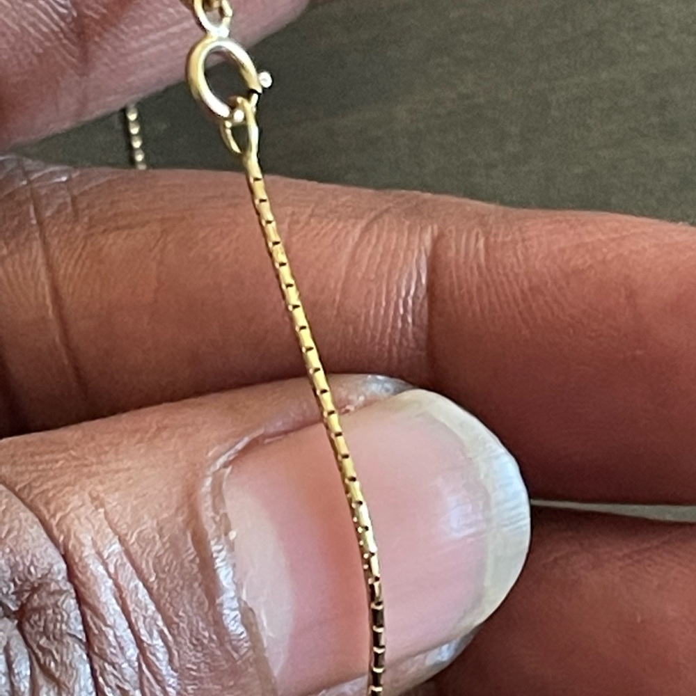 18k gold barrel chain